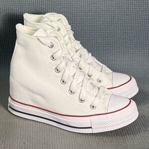 Converse Chuck Taylor All Star Wedge Platform White Sneakers Women’s Size 7